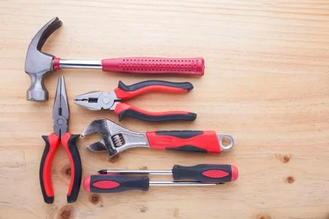 Difference tools on the table Stock Photos