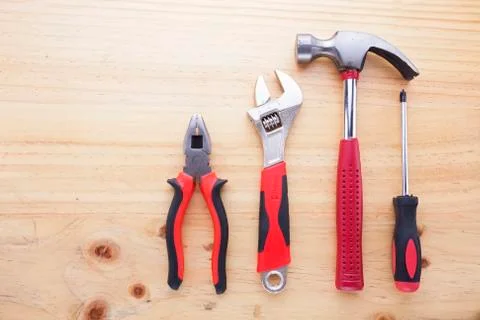 Difference tools on the table Stock Photos