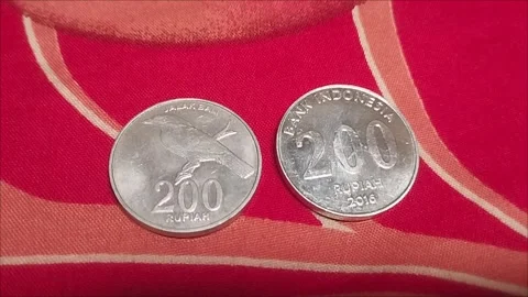 The difference of two hundred rupiah Stock Footage 296303488