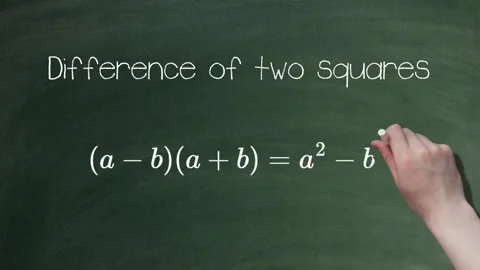 Difference Of Two Squares Blackboard Version Background Stock Footage 274420928