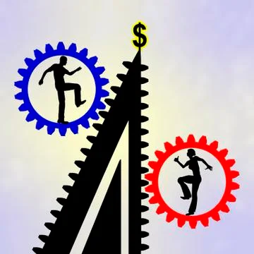 Differences in Careers Stock Illustration