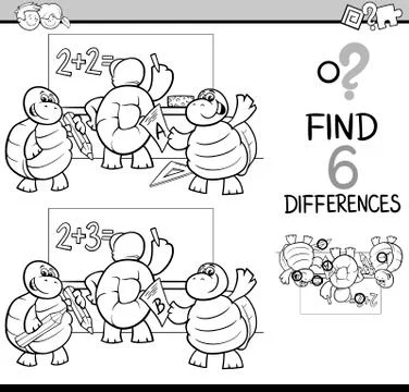 Differences coloring page Stock Illustration