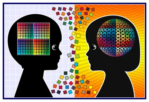 Differences in Creative Skills Illustrazione stock
