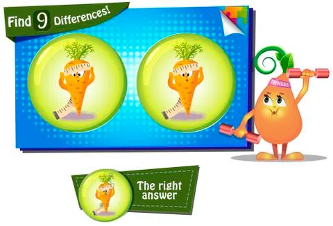Differences the funny carrot Stock Illustration