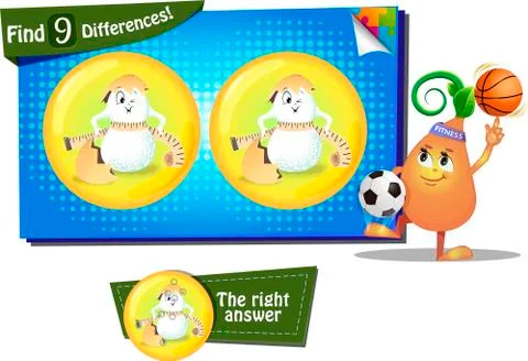 Differences the funny egg Illustrazione stock
