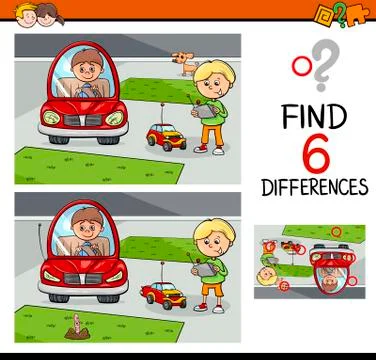 Differences game for kids Stock Illustration