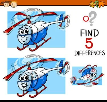 Differences task cartoon illustration Cartoon Illustration of Finding Diff... Foto stock