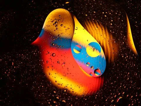 Different abstract bubbles colored spheres rare spectacular fluids Fotos Stock