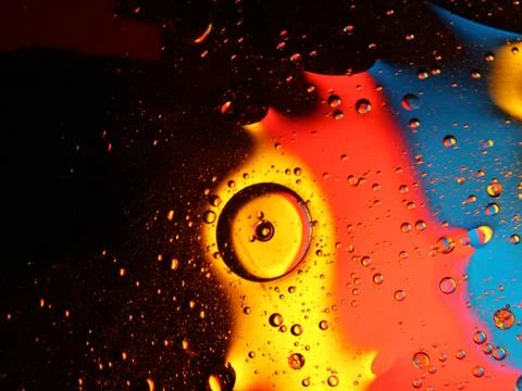 Different abstract bubbles colored spheres rare spectacular fluids 写真素材