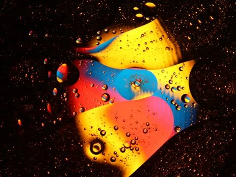 Different abstract bubbles colored spheres rare spectacular fluids Fotos Stock