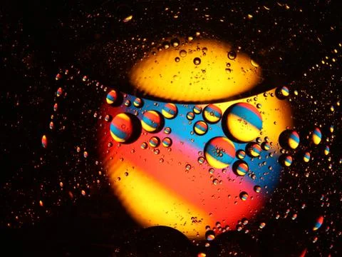 Different abstract bubbles colored spheres rare spectacular fluids Fotos Stock