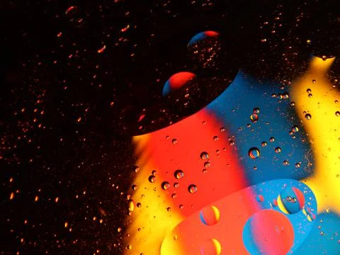 Different abstract bubbles colored spheres rare spectacular fluids 写真素材