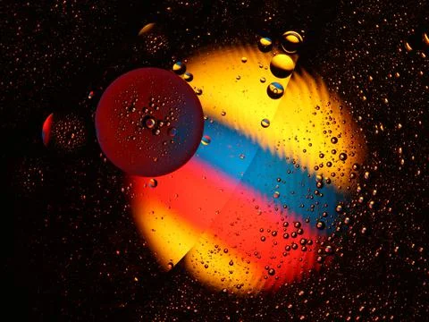 Different abstract bubbles colored spheres rare spectacular fluids Stock Photos