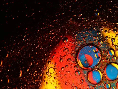 Different abstract bubbles colored spheres rare spectacular fluids Fotos Stock