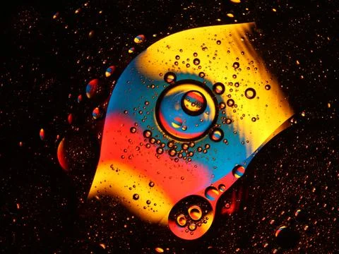 Different abstract bubbles colored spheres rare spectacular fluids Fotos Stock