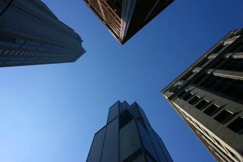Different age buildings Stock Photos