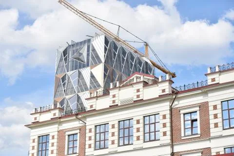 Different ages of building Stock Photos