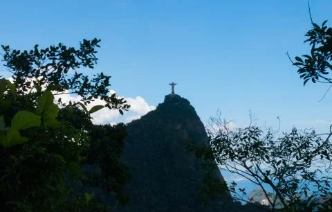 Different angle of Christ the Redeemer Statue in Rio de Janeiro, Brazil. Stock Photos