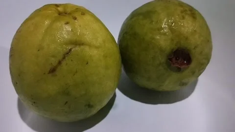 Different Angles of Fresh Green Guava Crystal – Side and Tip Views Stock Footage 229248251