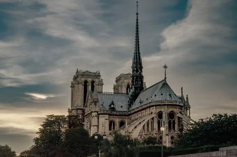 Different angles of Notre-Dame de Paris - France. Stock Photos