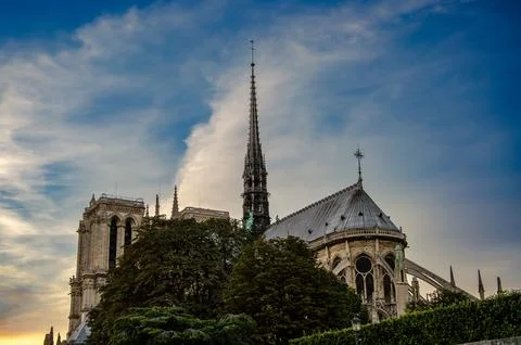 Different angles of Notre-Dame de Paris - France. Stock Photos