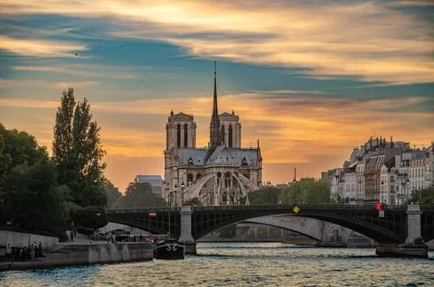 Different angles of Notre-Dame de Paris - France. Stock Photos