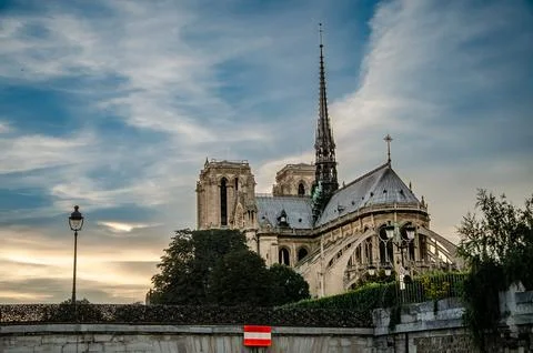 Different angles of Notre-Dame de Paris - France. Stock Photos