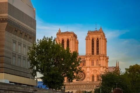 Different angles of Notre-Dame de Paris - France. Stock Photos