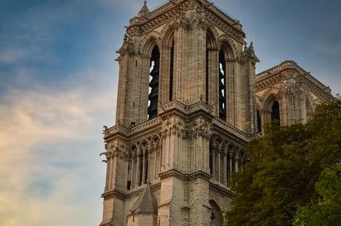 Different angles of Notre-Dame de Paris - France. Stock Photos