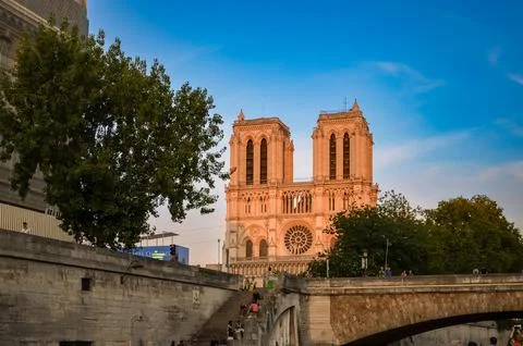 Different angles of Notre-Dame de Paris - France. Stock Photos