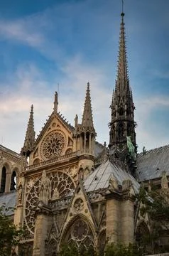 Different angles of Notre-Dame de Paris - France. Stock Photos
