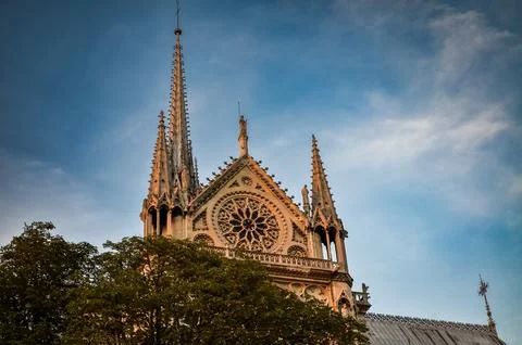 Different angles of Notre-Dame de Paris - France. Photos