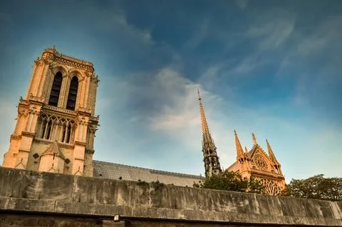 Different angles of Notre-Dame de Paris - France. Photos
