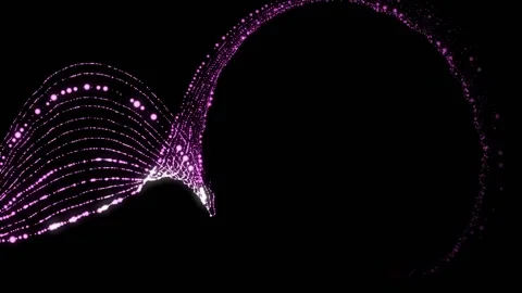 Different angles of purple bright lines floating in black background Vidéo 138553445