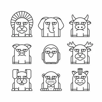 Different animals Stock Illustration