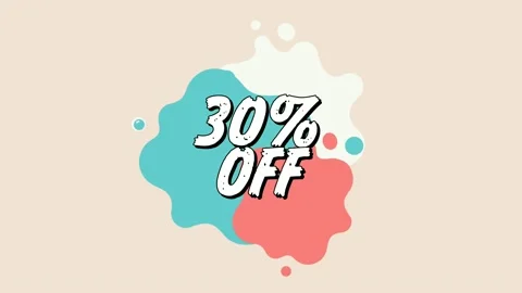 Different animated promotion messages, 10 to 90% reduction sale Stock Footage 152490143