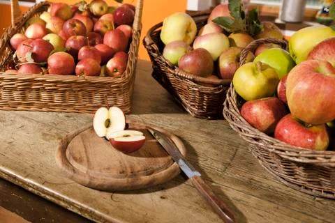 Different apple varieties Stock Photos