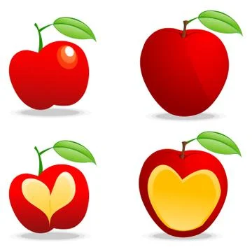 Different apples Stock Illustration
