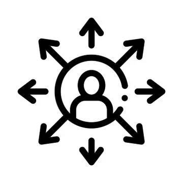 Different Areas Of Activity Icon Thin Line Vector イラスト素材