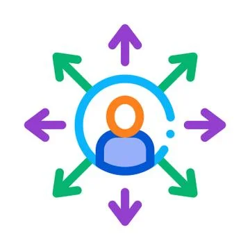 Different Areas Of Activity Icon Thin Line Vector イラスト素材