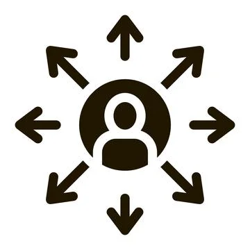 Different Areas Of Activity Icon  Vector Stock Illustration