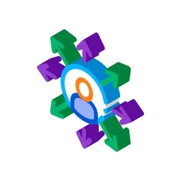 Different Areas Of Activity isometric icon vector illustration Stockillustratie