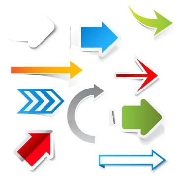 Different arrow icons set Stock Illustration