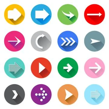 Different arrows icons. Stock Illustration