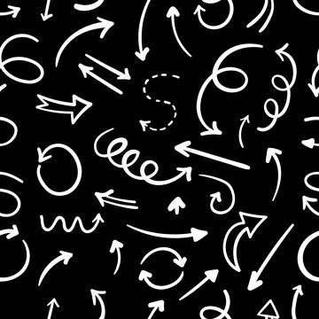 Different arrows seamless pattern. Creative abstract background. Stock Illustration