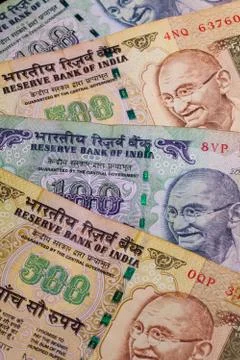 Different banknotes from India Photos