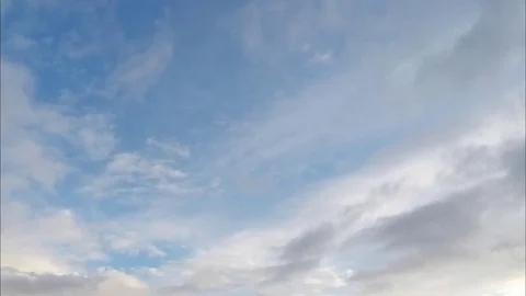 Different beautiful clouds against blue sky timelapse Vidéo 77283899