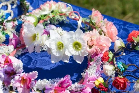 Different beautiful headbands. Stock Photos