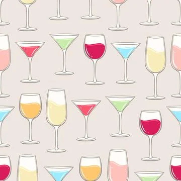 Different beverages Stock Illustration