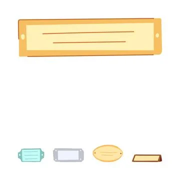 Different blank nameplate and label designs イラスト素材